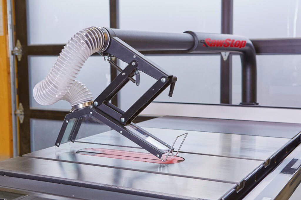 SawStop floating dust collection guard